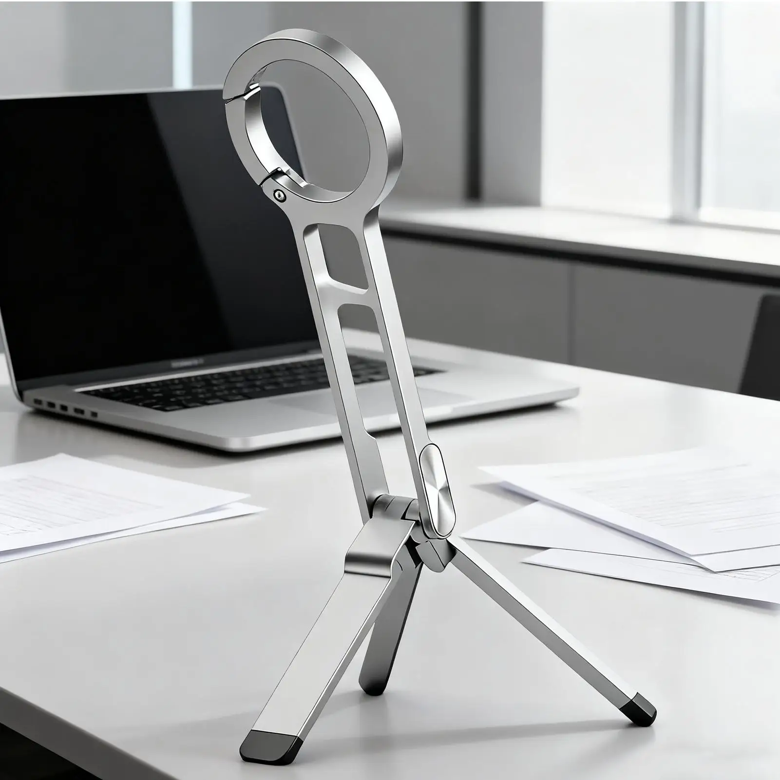 

Новый магнитный штатив для телефона из алюминиевого сплава, складной карманный штатив для телефона, мини-держатель для смартфона для домашнего офиса, настольных видеозвонков