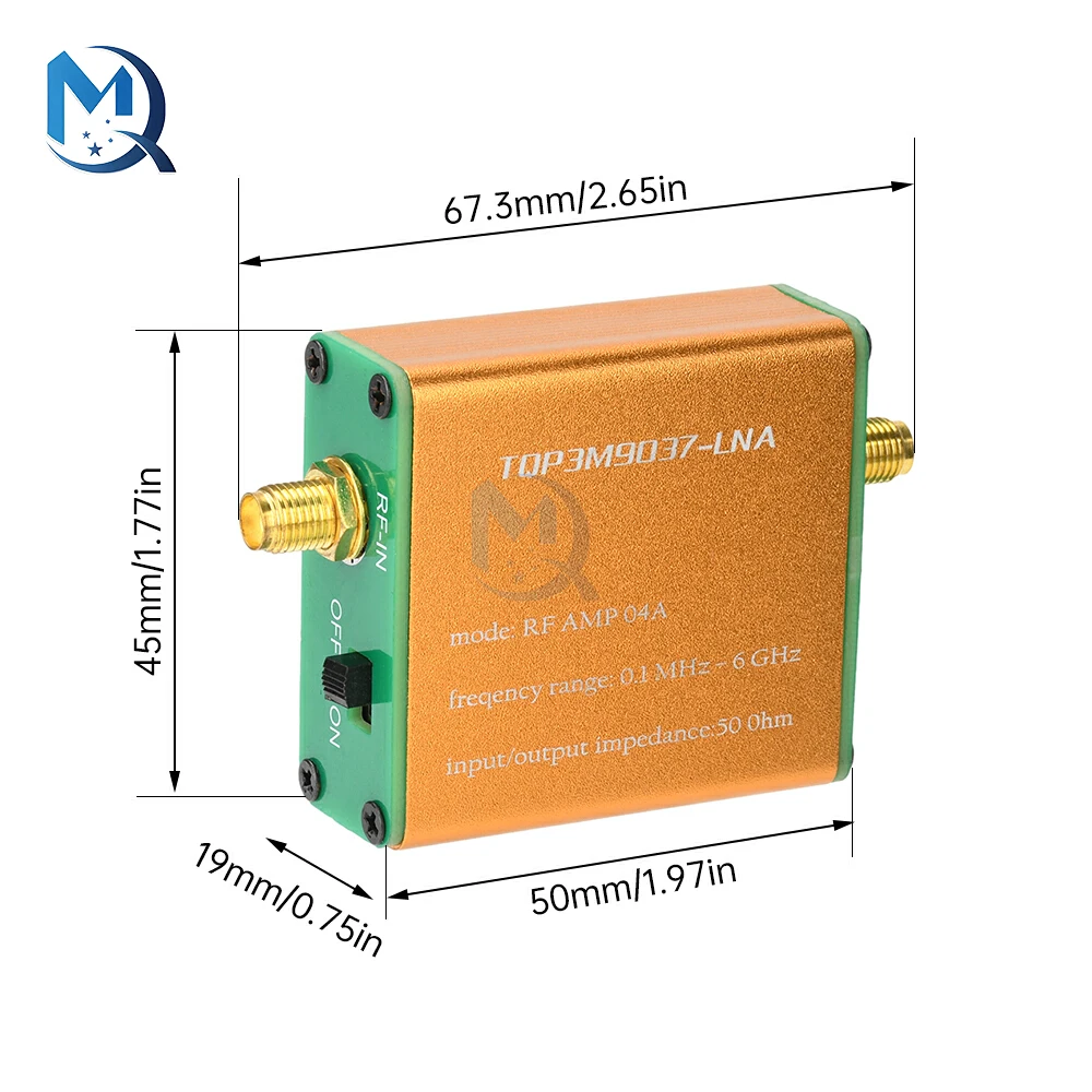 100k-6GHz Full Band Low Noise Flow Gold Signal Amplifier TQP3M9037-LNA Radio Signal Enhancer