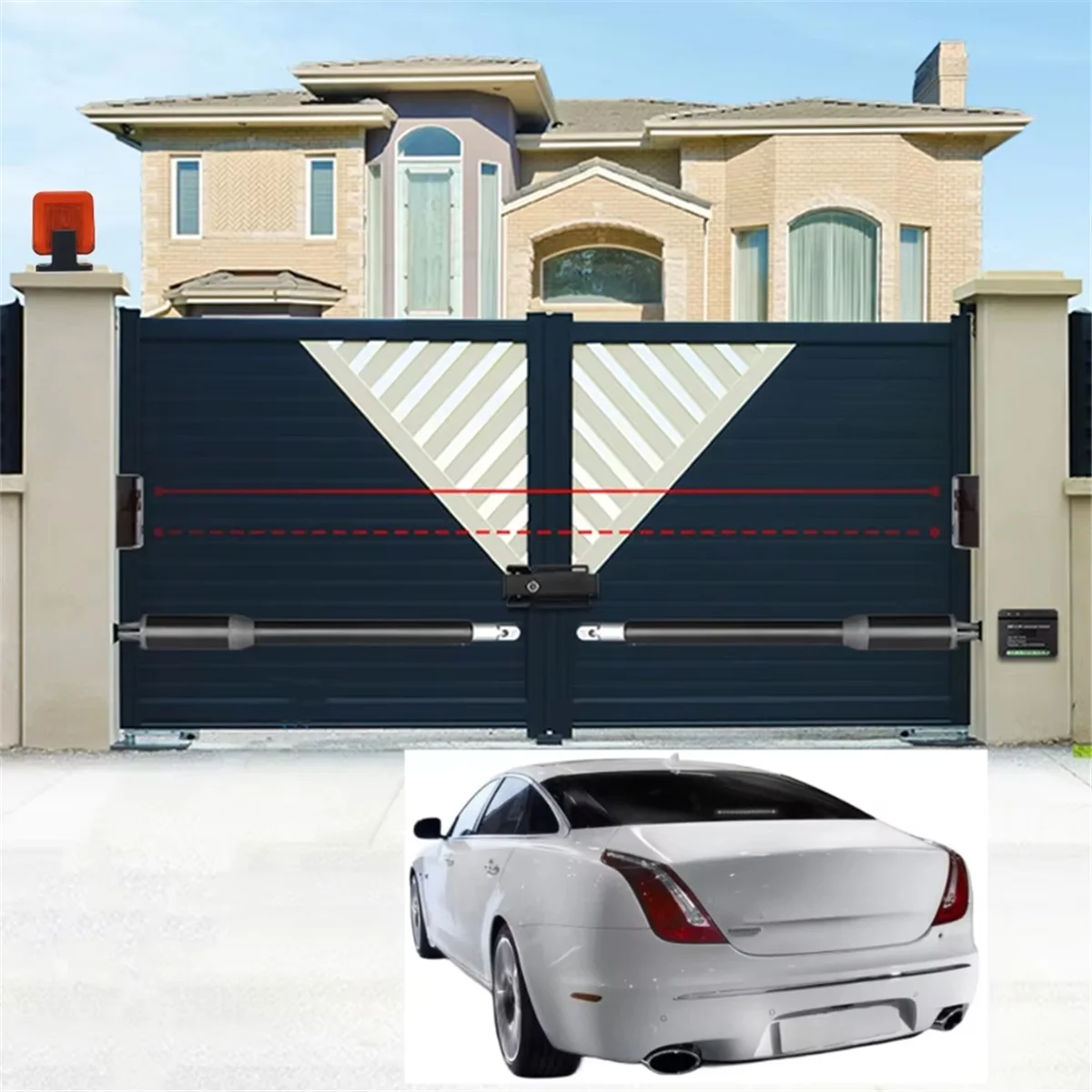 AA25 AC DC 12-265V LED Light Flash Alarms Lamp for Swing Sliding Gate Opener/Barrier Gate