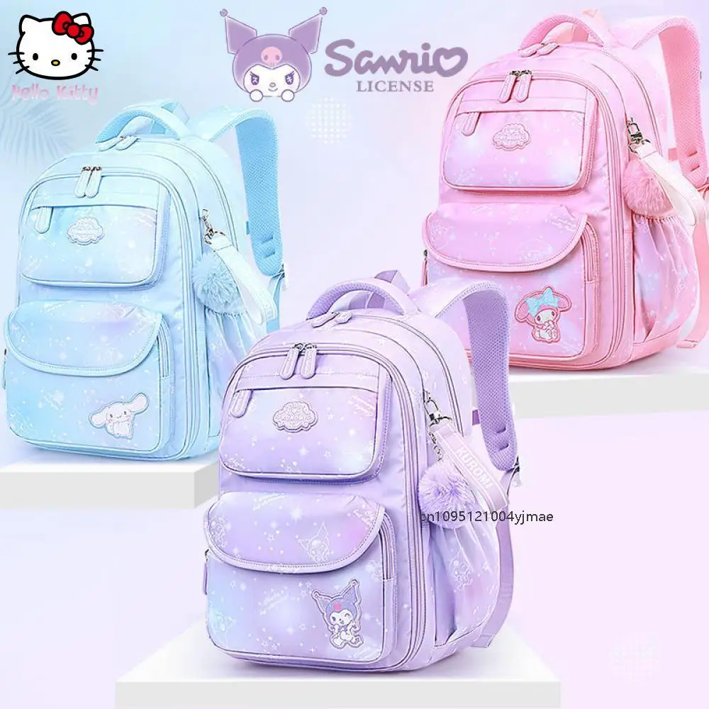 حقيبة ظهر جديدة للأطفال من Sanrios Anime Cinnamoroll حقيبة ظهر ذات سعة كبيرة حقيبة كتف ميلودي كورومي كارتونية للطلاب