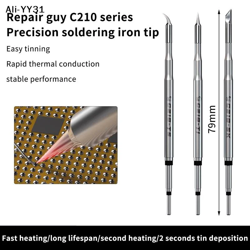 【Y】C210 Sereis Soldering Iron Tips C210-TI/TIS/TK Replace Tip T26 Universal Compatible Soldering Station Welding Tools