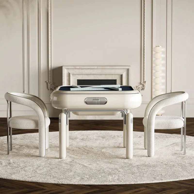 Design de entretenimento doméstico para jogos de mesa de xadrez e mahjong elétrico automático de luxo moderno