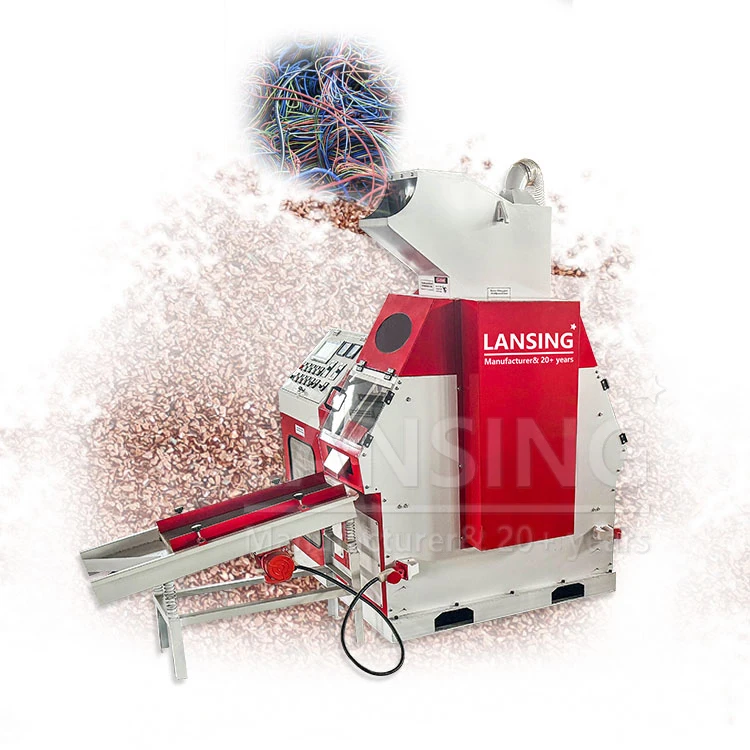 High sorting rate automatic cable crusher scrap copper wire granulator cable market recycling machine