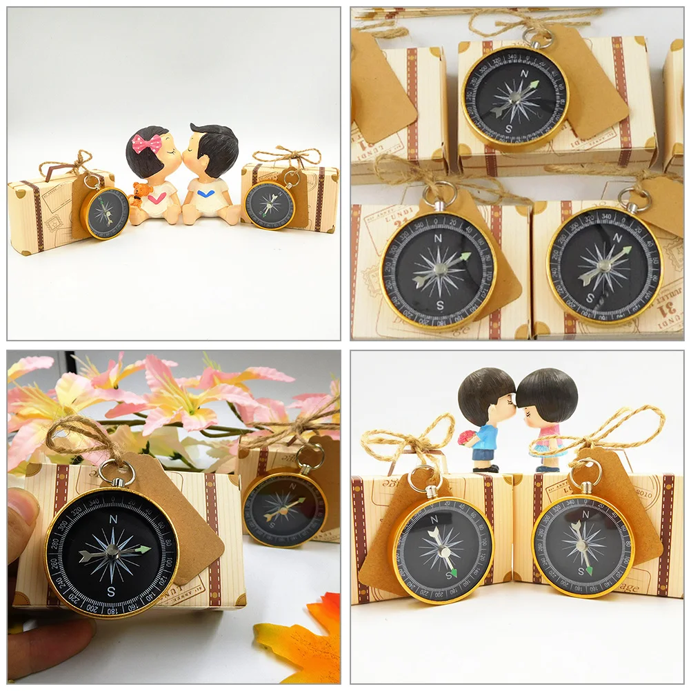 

4Pcs Key Ring Compass Portable Metal Small Compass for Hiking Outdoor Travel Camping Accessory Camping Accessory