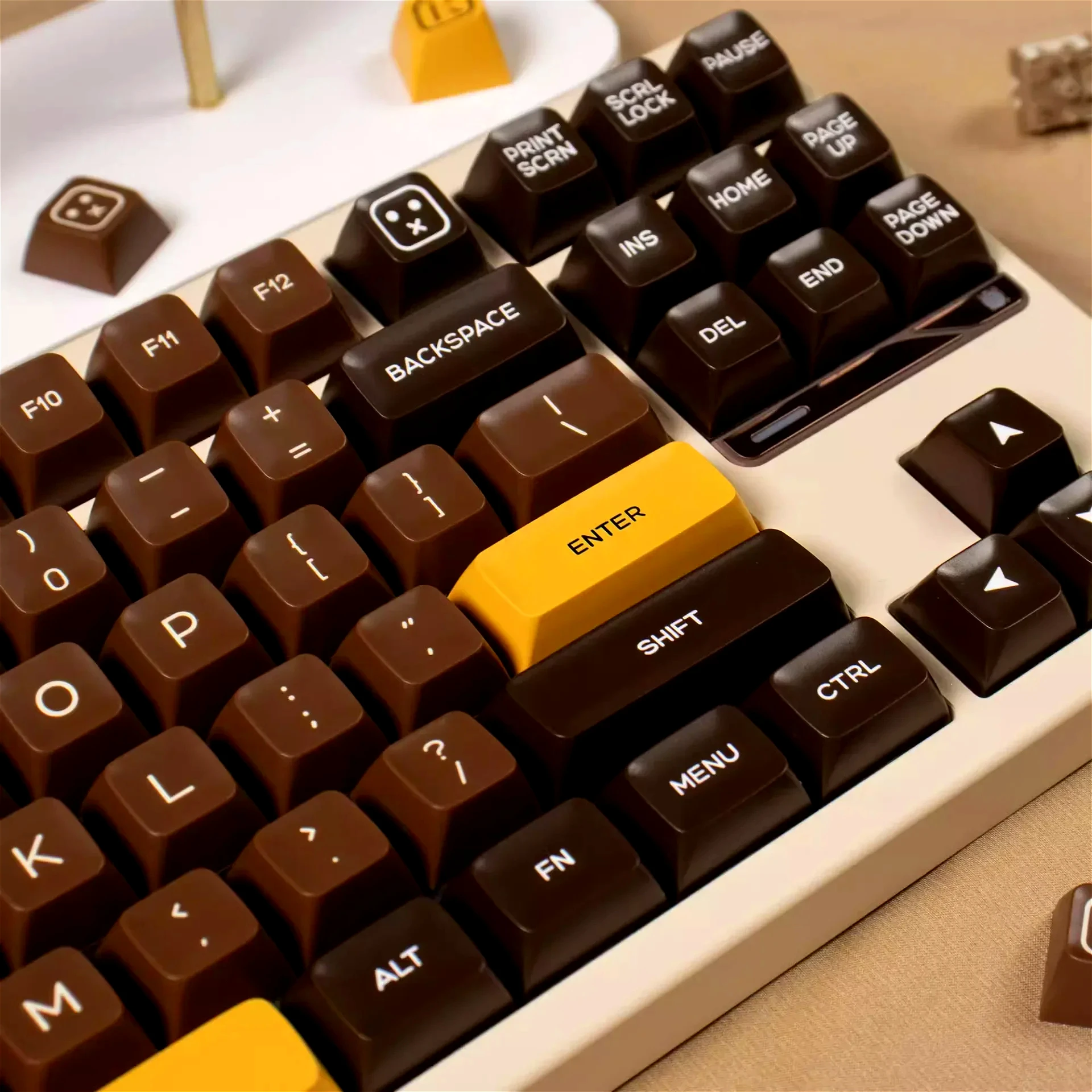 Chocolate ABS Keycap Set 161 Keys SA Dual Color Wooting for 60/64/84/98/108 Gaming Mechanical Keyboard MX Switch