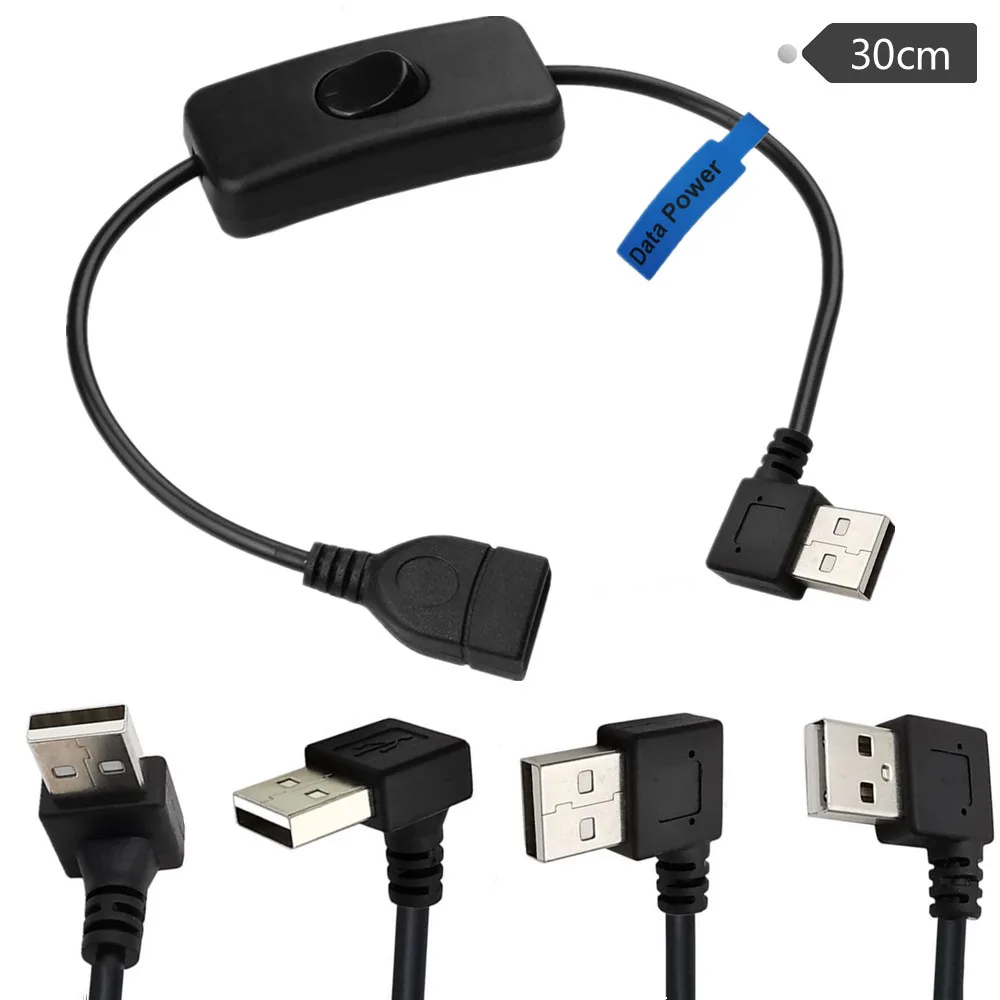 

USB2.0 Cable Male Female with On/Off Switch USB Extension Inline Rocker Switch for Driving Recorder LED Desk Lamp USB Fan LED