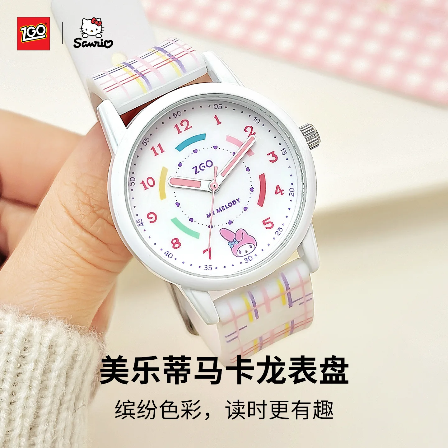 

Оригинальные детские часы Sanrio, кварцевые часы Melody для девочек, праздничные подарки, наручные часы Hello Kitty