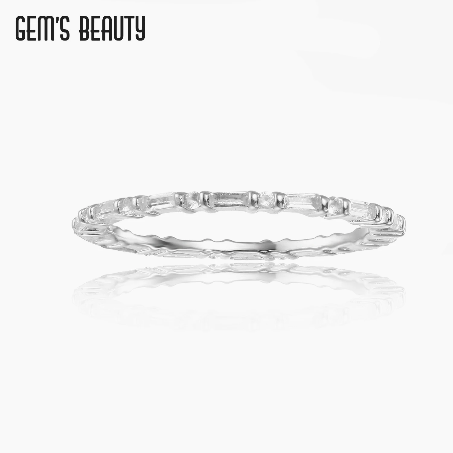 

Gem's Beauty 925 Sterling Silver Simulant Diamond Lattice Engagement Rings For Women Handmade Jewelry Zircon Wedding Band