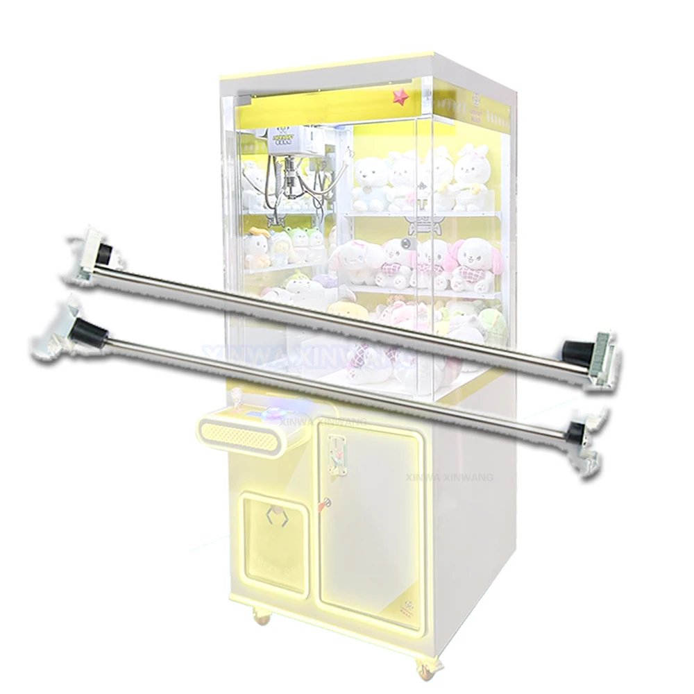 

Bige Claw Machine Internal Rod Shaft Metal Bracket Crane Cart Front And Rear Running Track With Anti-Collision Rubber Game Parts