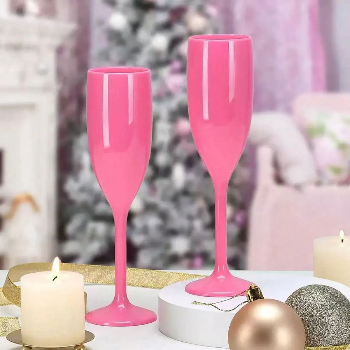 Champagne Glass Plastic Goblet, Reusable and Not Easy to Break, Wedding Bridal Shower Bachelorette Party Wine Glass 1Pcs