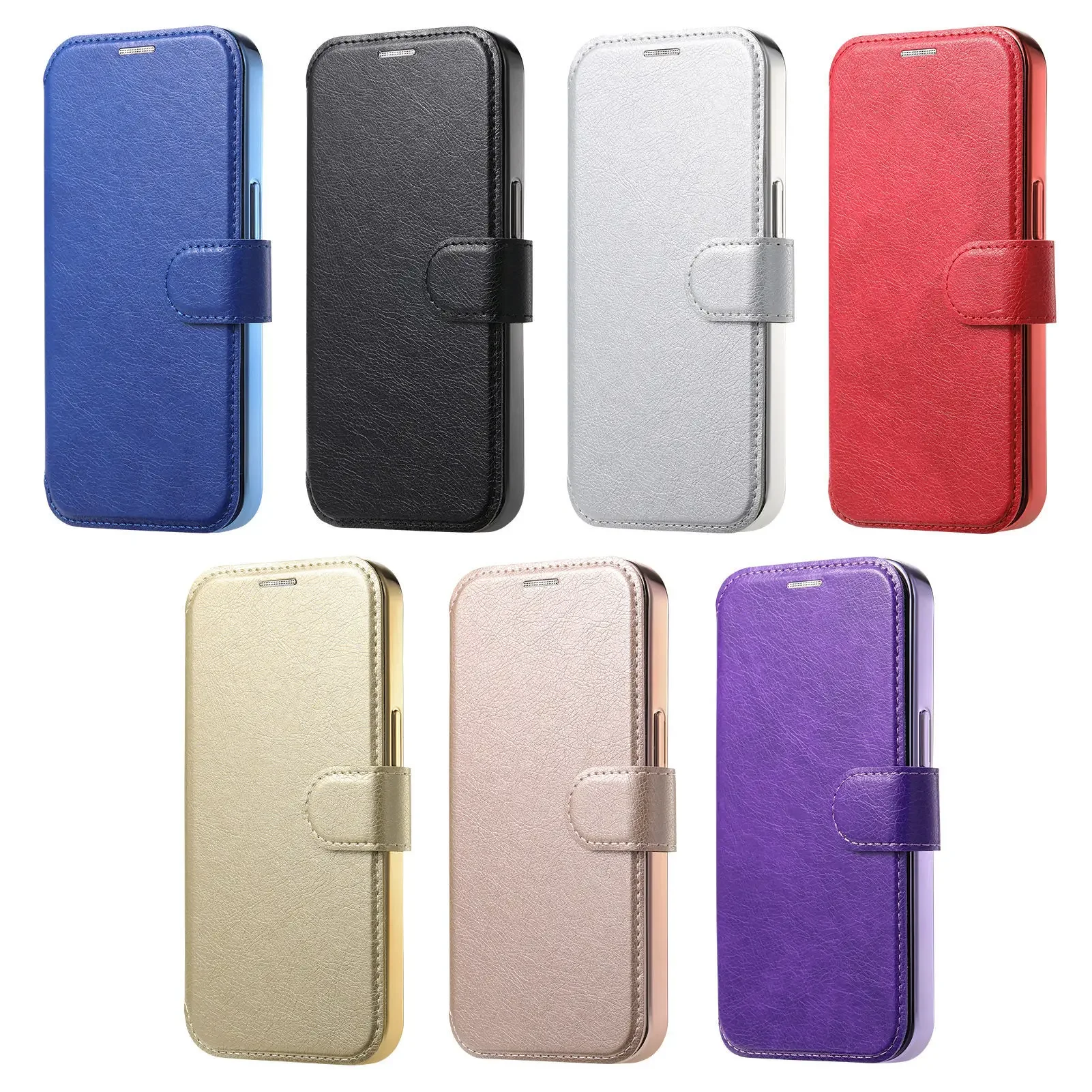 2 w 1 Odpinane karty magnetyczne Solt Portfel Skórzane etui na iPhone'a 16 Pro Max 15 Plus 14 13 12 Flip Bag Ultra Thin Book Cover — zdjęcie produktu 2