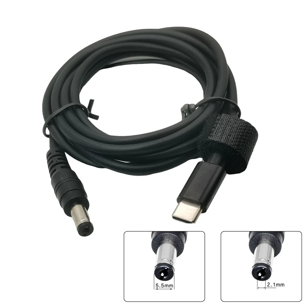 3.1 USB typu C do DC 5.5*2.1 z męskiego na męskie ładowarka do laptopa DC gniazdo zasilania kabel Adapter 1.5M wyzwalacz wabika PD ładowanie