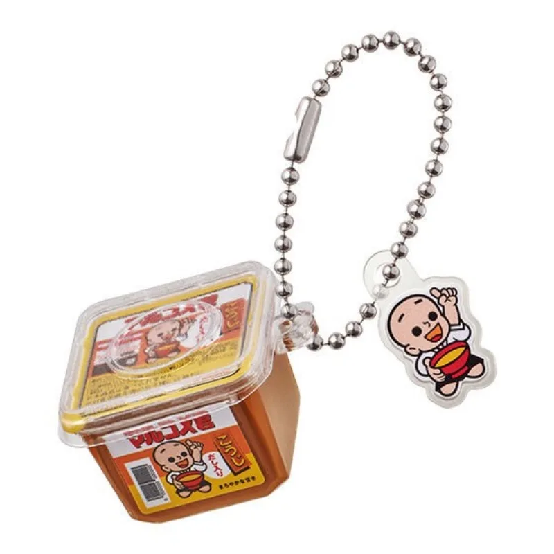 Bandai Japan Kawaii Gashapon Figuur Anime Beeldje Schattige Miniatuur Simulatie Eet Miso Soep Sleutelhanger Capsule Speelgoed Cadeau