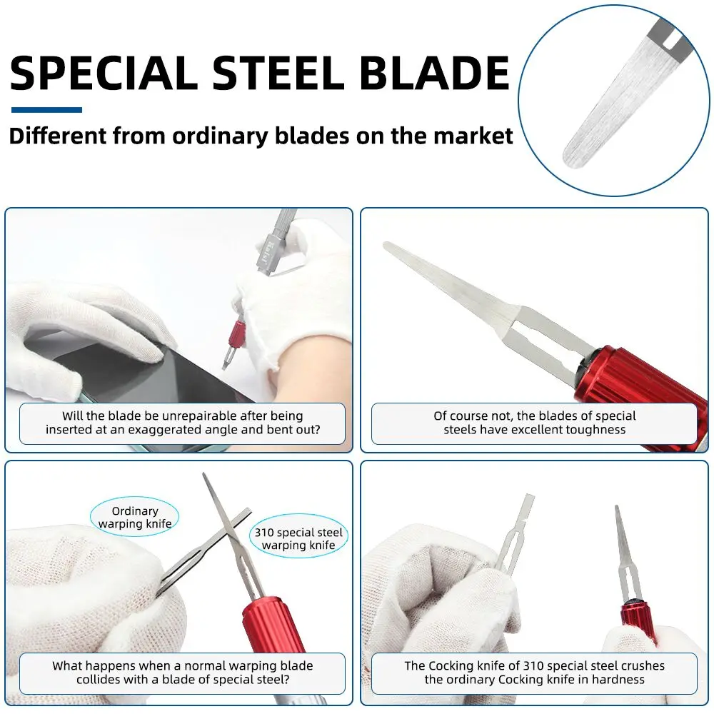 ชุดเครื่องมือใบมีดบางสำหรับซ่อมชิป IC Kaisi 310 เครื่องมือลบขอบ CPU สำหรับซ่อมเมนบอร์ดโทรศัพท์มือถือและคอมพิวเตอร์