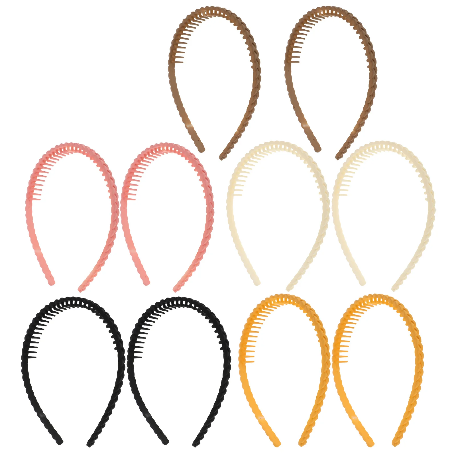 

10Pcs Braided Headbands Women Elastic Non-Slip Stretchy Hair Bands for Face Washing Workout Daily Use Women Headbands for Hair