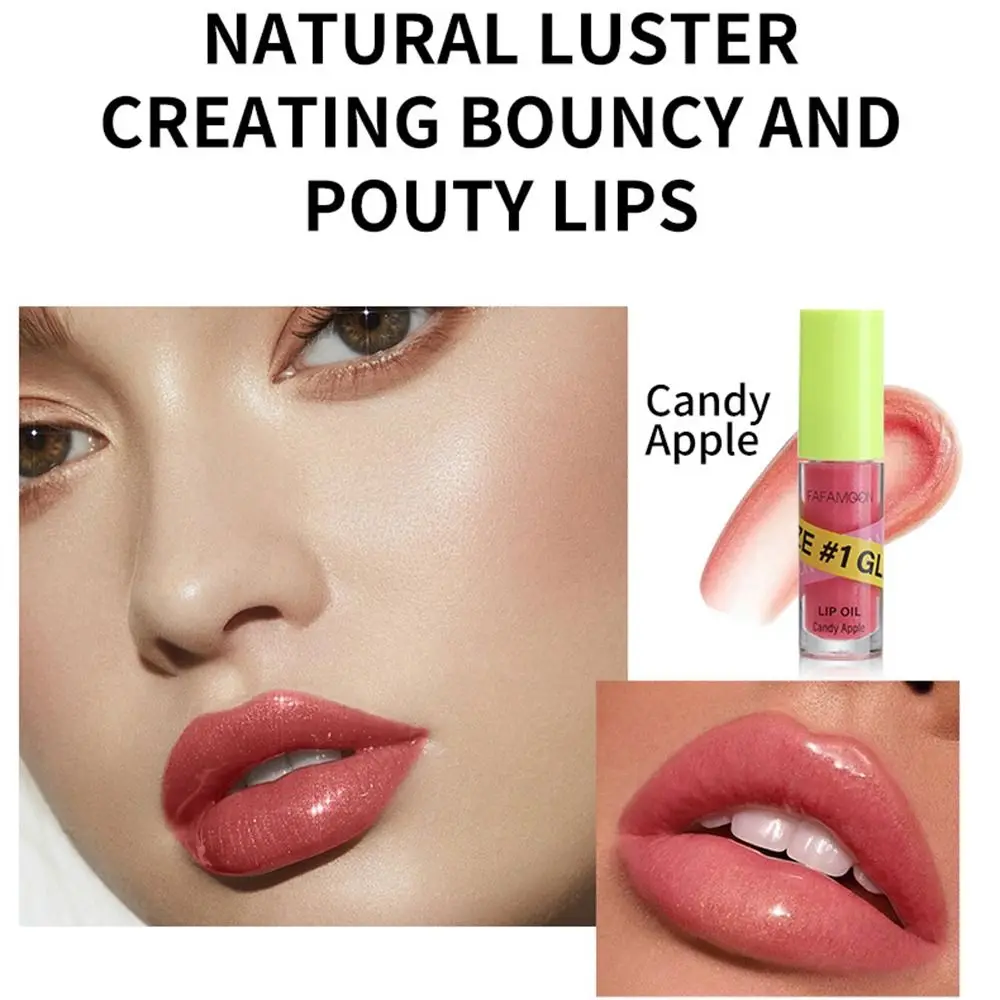 Feuchtigkeit spendendes Glas Lippen öl tragbare wässrige natürliche flüssige Lippenstift glänzend charmante Spiegel Lippen glasur Make-up