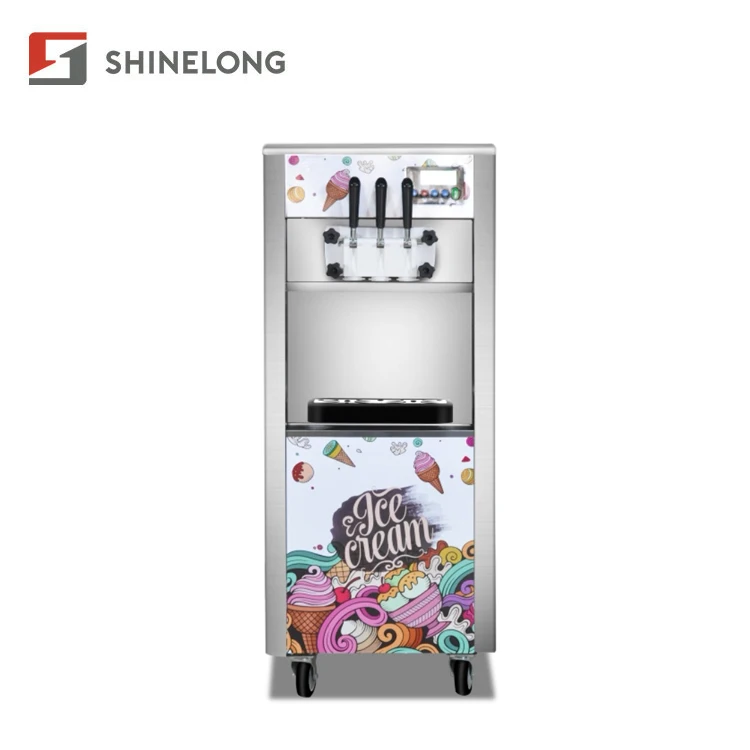 Floor Standing 13L Three Head Yogurt Ice Cream Machine