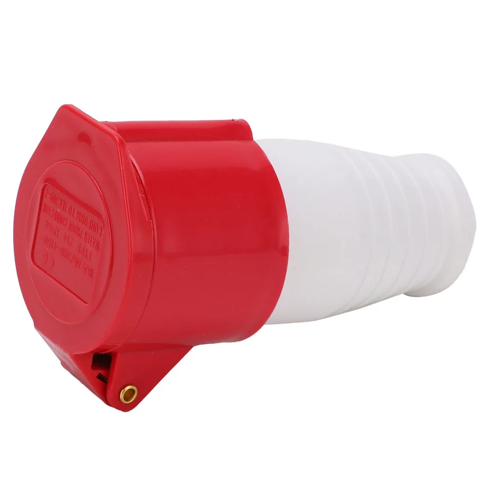 1 Set 4Pin Industrial Plug Connector IP44 Waterproof Industrial 380-415V 16A Heavy Duty Three-Phase Power Plug