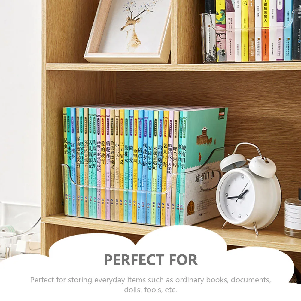 クリアブック収納ビン 大きな開口部で簡単にアクセスでき、コンパクトに積み重ね可能 クリアブックビン パントリーの整理と保管