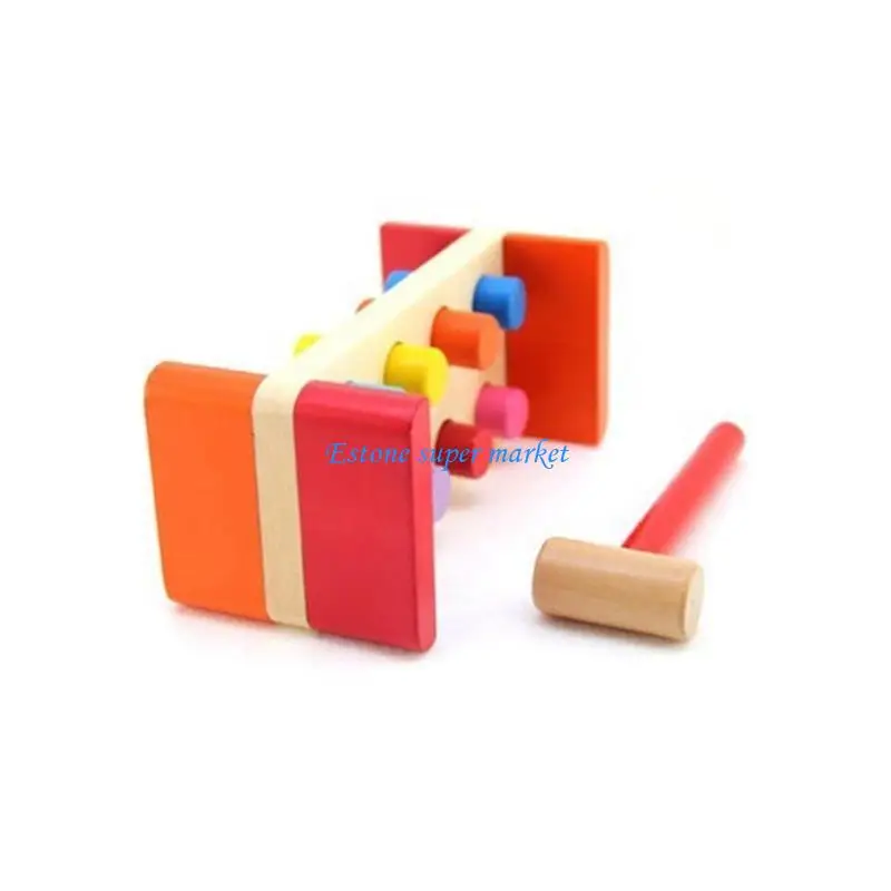 

090B Pounding Puzzles for Toddlers, Kids, Wooden Early Learning Toy for Baby