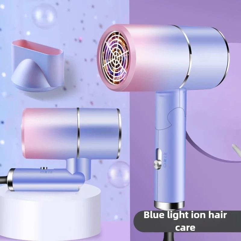 Складной фен 220 В, бытовой, быстросохнущий, большой ветер, отрицательные ионы, бесшумный фен, мощный уход за волосами, 3 передачи