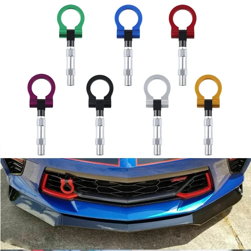 Aluminum Towing Hook Ring Kit On Tow Hook Eye Towing  JDM Style For BMW 3/4/5 Series Red Black Blue Golden Green Purple Silver