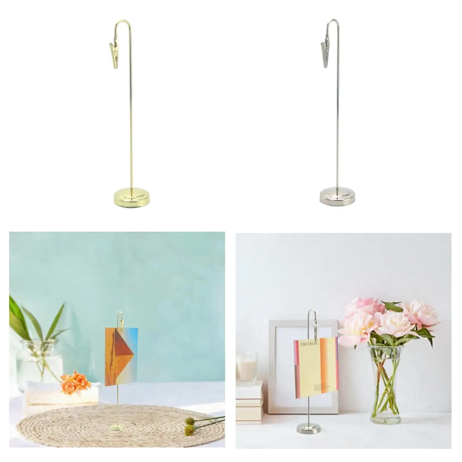 Table Number Holder Picture Photo Desktop Lightweight Bracket Menu Clip Memo for Restaurants Party Anniversary Table Decor Home