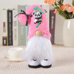 Faceless Old Man Rudolf Standing Doll Cute Panda Dwarf Doll Desktop Window Decoration Ornament