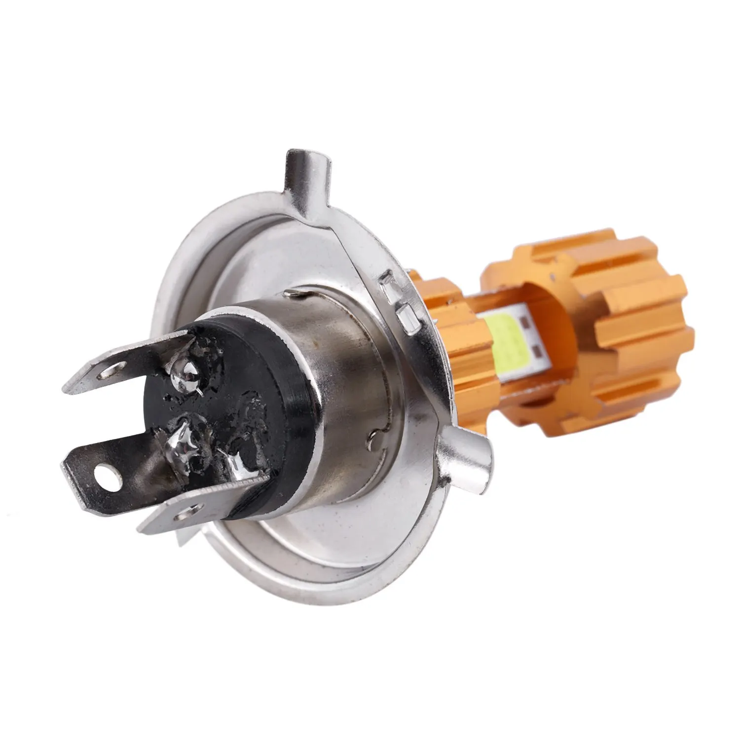 H4 18W 2000LM мотоциклетная лампа для фар головного света 3 COB, высокая/низкая яркость, лампа