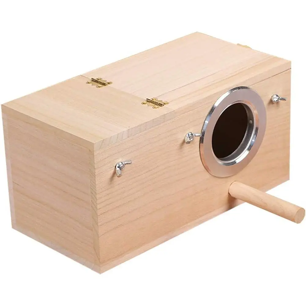 

Large Nesting Box for Birds - Ideal for Parrot Breeding, Mating, and Housing Lovebirds, Cockatiels, and Budgerigars
