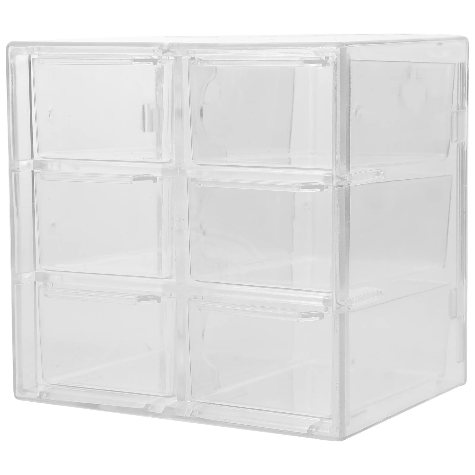 

Desktop Storage Box Office Organizer Makeup Caddy Multifunction Tabletop Cosmetics Plastic Clear