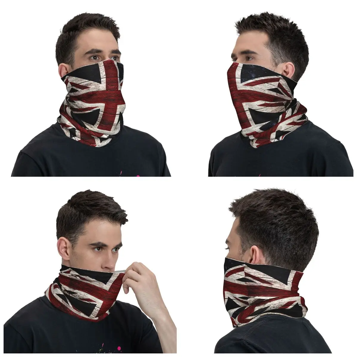 Union Flag Bandana Neck Gaiter Printed Uk Kingdom Country Balaclavas Wrap Scarf Headband Sports for Men Women Adult Windproof