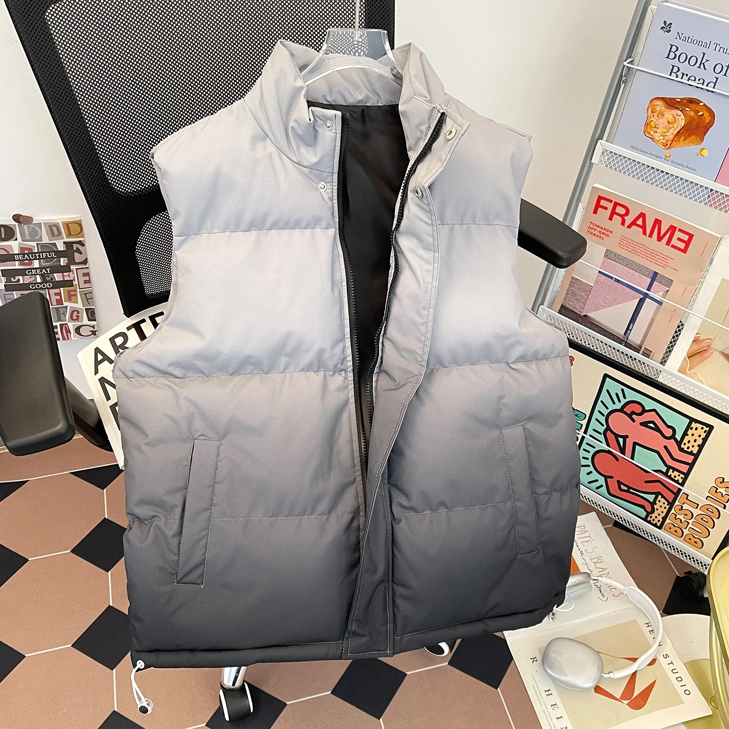 

Утепленный хлопковый жилет с воротником-стойкой Thiened Adient, новая модель 2025 года, теплая верхняя одежда для молодежи