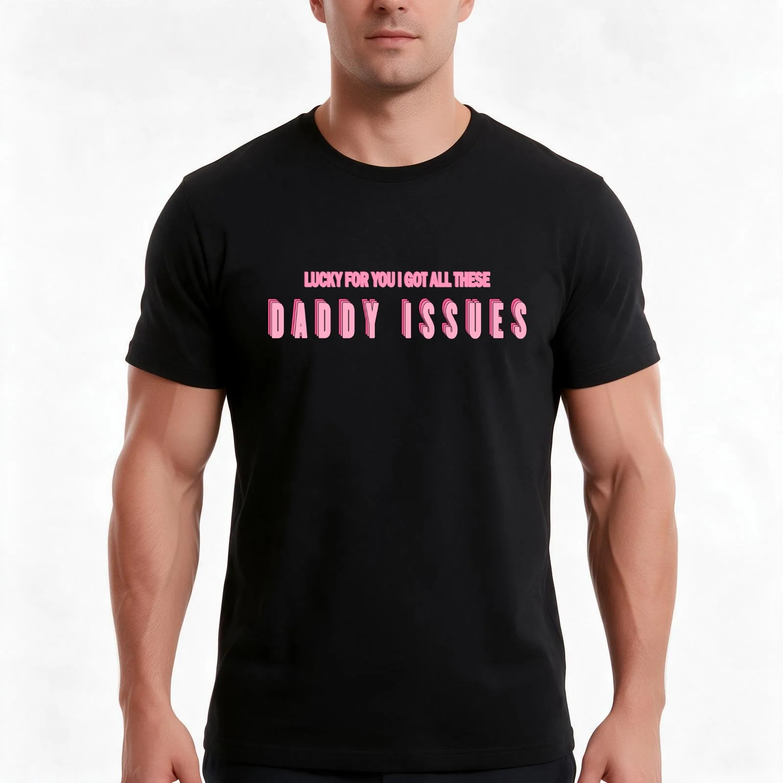Daddy Issues T-Shirt, Summer Casual Cotton Tee, Oversized Streetwear Tops, Vintage Graphic Print, Loose Fit Short Sleeve