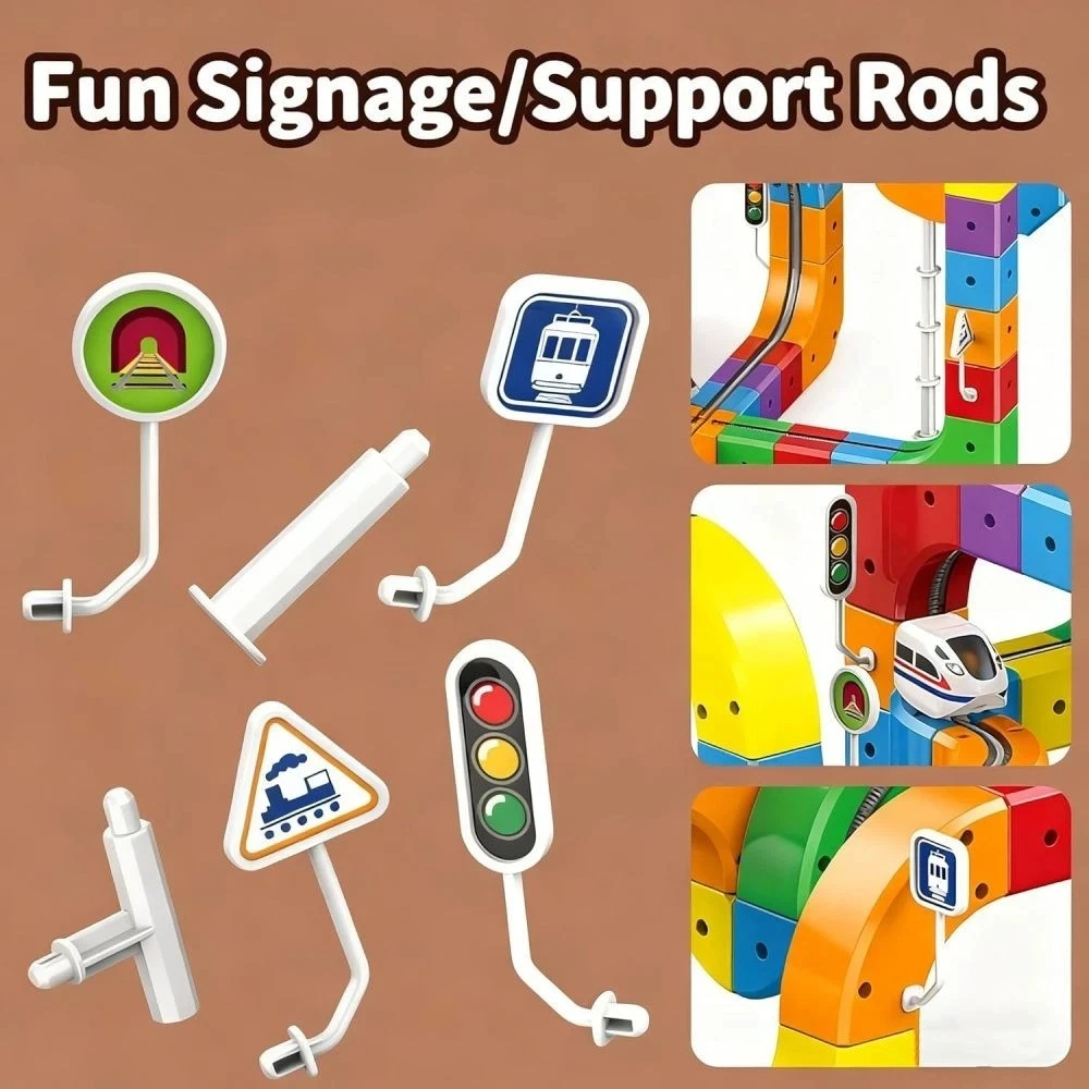 123Pcs Magic Stereo 3D Track Car Toy Flexible Rail Assembling Playset Educational Interactive Toy for Children Indoor Play Birthday Gift