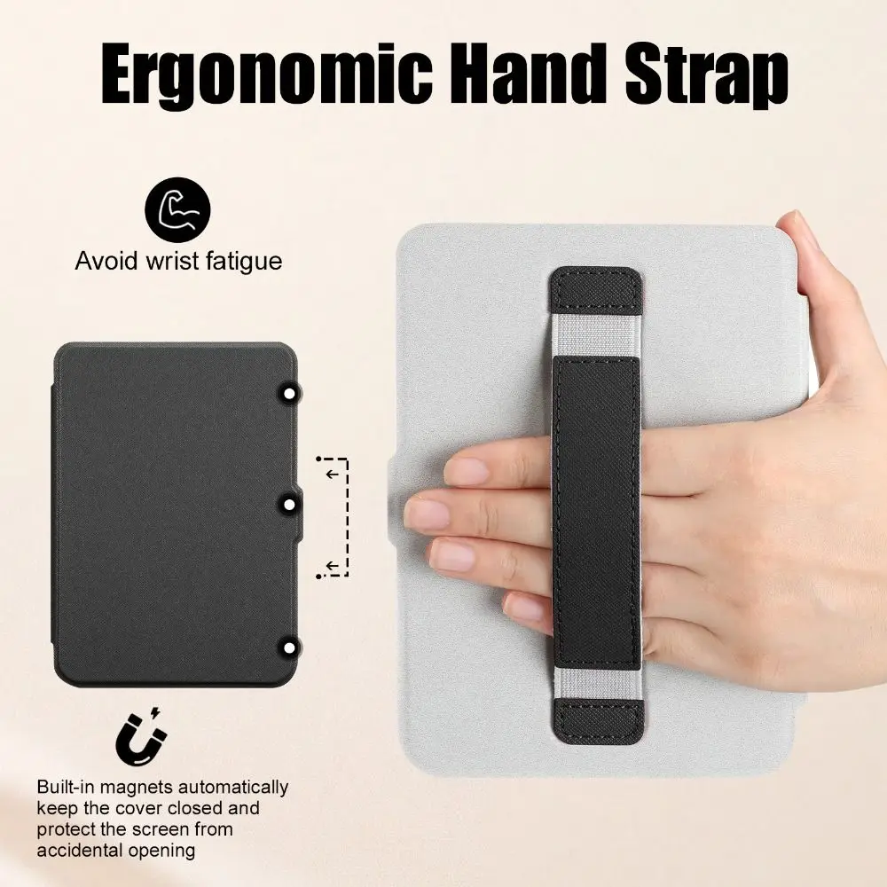 Auto Wake/Sleep Case Magnetic Acrylic e-Reader Cover Smart Wear Resistant Protective Shell for KOBO Clara Color/2E/BW 6 inch