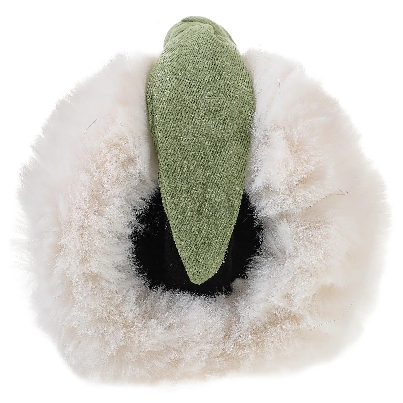 

Headband Winter Warm Earmuffs Cuff for Women Fold Defenders Children White Cover