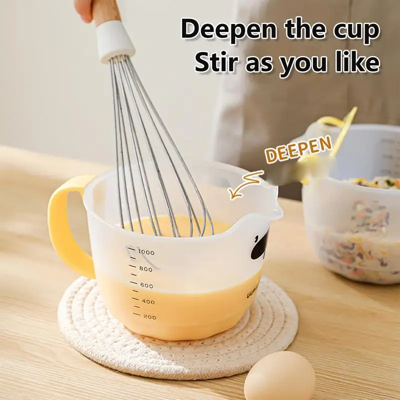 Measuring Cups For Baking Measuring Jugs With Scale And Filter Heat Resistant Egg Liquid Filter Bowl Utility Baking Accessories