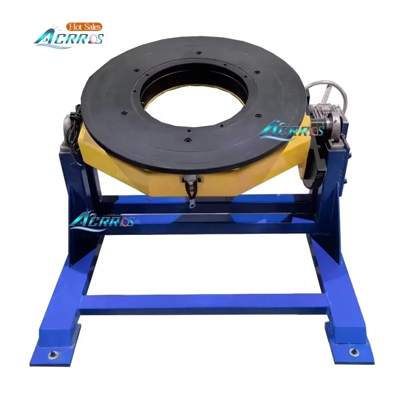 Center Hole 360mm Welding Table Positioner 600kg Welding Positioner Turntable With PLC Controller