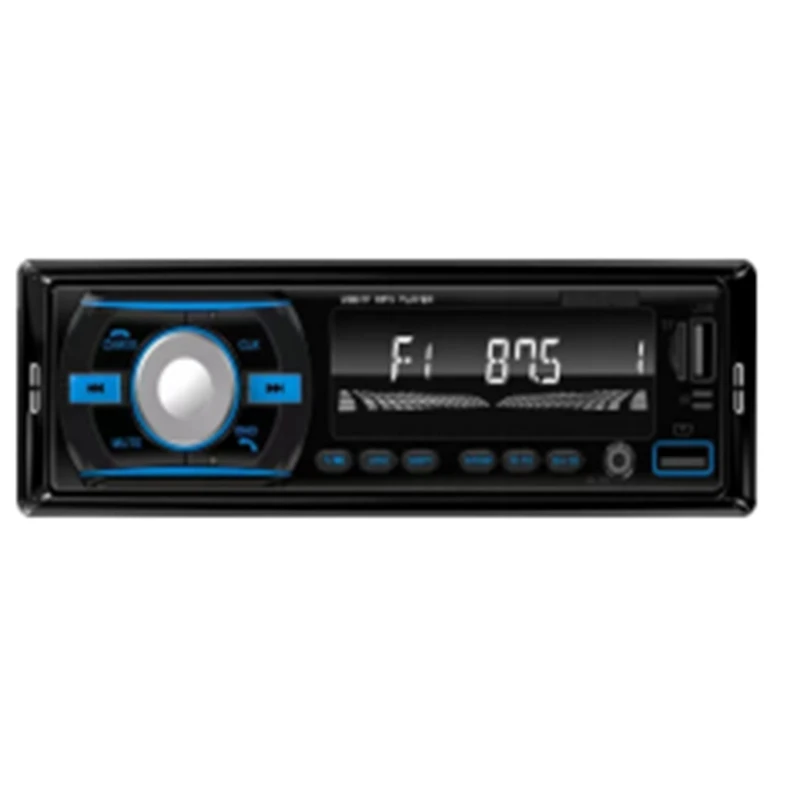 Carro luzes coloridas rádio substituição autoradio receptor estéreo fm aux 12v no painel 1din bluetooth mp3 multimídia player