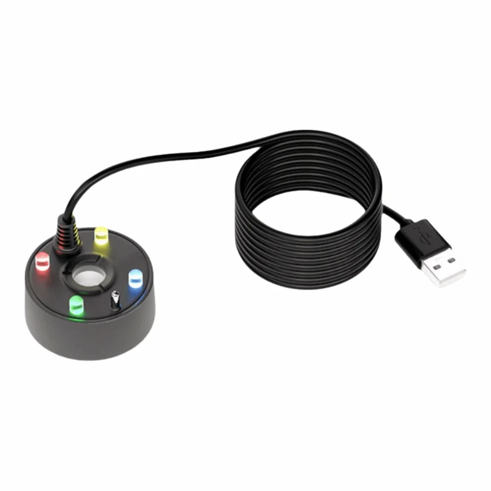 Aquarium Humidifier 2-IN-1 Mist Maker 5V Colorful LED Lights Fog Machine Mini with Water Pump Landscaping Humidifier Fish Tank