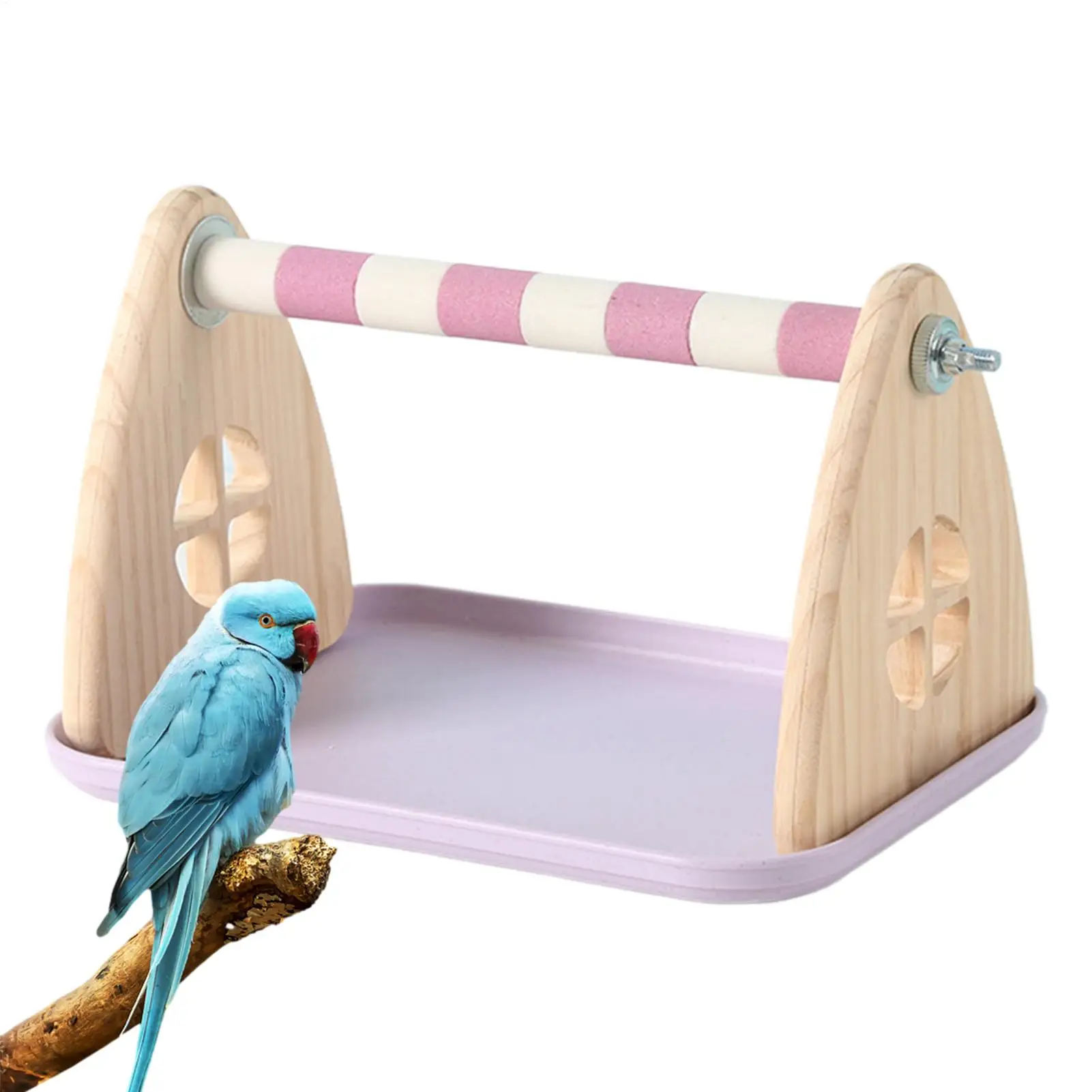 

Птичьи жердочки для клетки Интерактивные игрушки для клетки 5-в-1 Товары для домашних животных Подставка для птичьего окуня Игрушки для попугаев с подносом для стояния шлифования лап