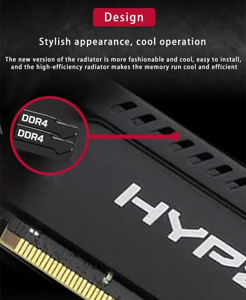 HyperX Fury Memoria DDR4 16GB(2x8GB) 32GB(2x16GB) 키트 RAM 3200MHz