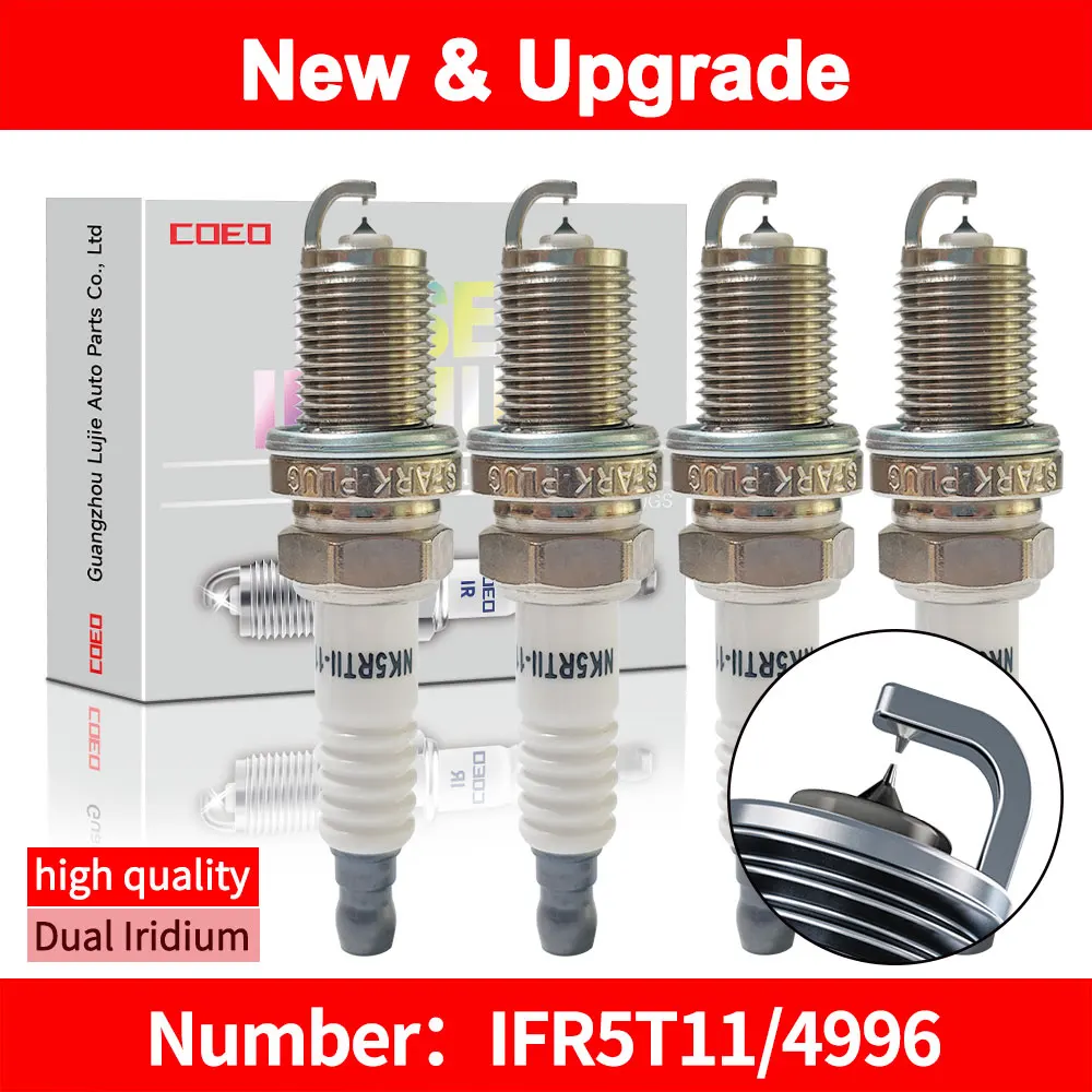 90919-01218 Dual Iridi Spark Upgrade Dual Iridium Spark Plug IFR5T11 /IFR6T11/BKR5EIX-11For Toyota Camry 2.0L / RAV4 / Vios 2.4L