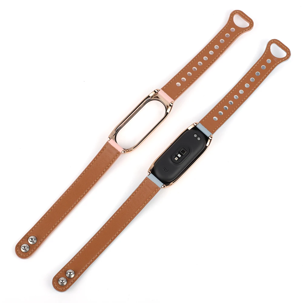 Leather Bracelet for Xiaomi Mi Band 6 7 5 4 3 NFC Sport Watch Strap Bracelet For Miband Watch Band Correa Accessories