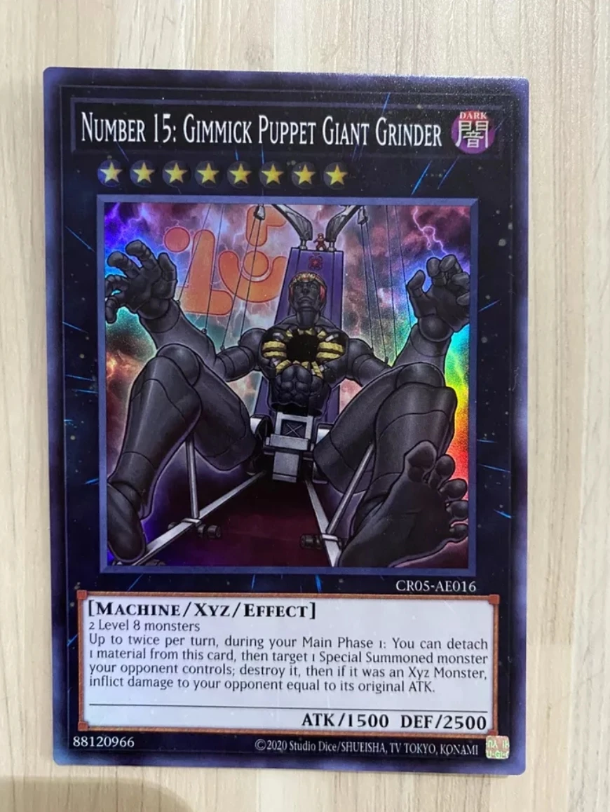 Yugioh KONAMI CR05-AE016 Number 15: Gimmick Puppet Giant Grinder Super Rare Asian English Collection Mint Card