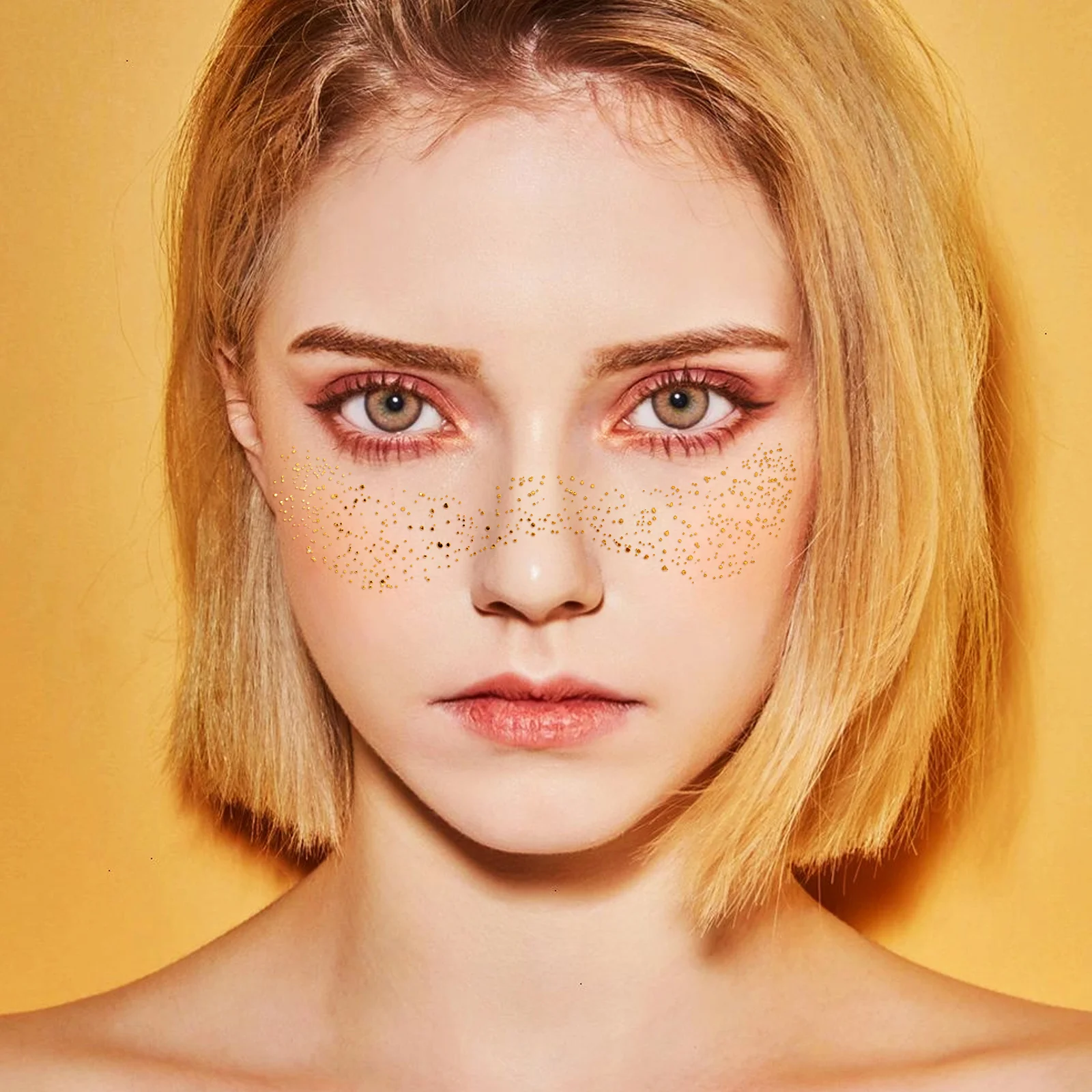 

6 листов водонепроницаемые временные наклейки с веснушками для лица, блестящие патчи, вечерние макияжи, приятные для кожи, искусственные веснушки, долговечные