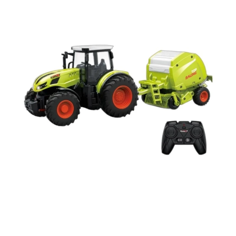 Delin DIY com pequeno carro de fazenda de simulação carro de fazenda elétrico com controle remoto brinquedos para crianças e meninos