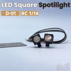LED Equipment Rack Lights For Tamiyaa 1/14 Dump Truck Square Spotlights D-01 Tow Headlights Led RC JUWUBA Model Toy Parts