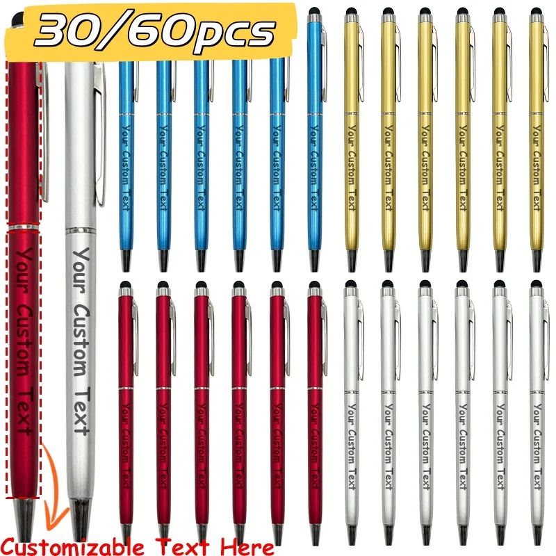 30/60pcs Customizable Touchscreen Ballpoint Pens for Signatures Meetings Corporate Gifts Hotel Supplies and Wedding Favors